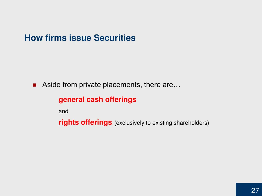 how firms issue securities 2