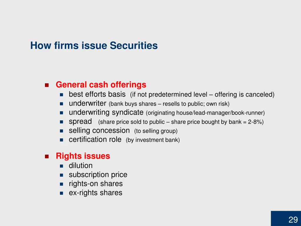 how firms issue securities 3