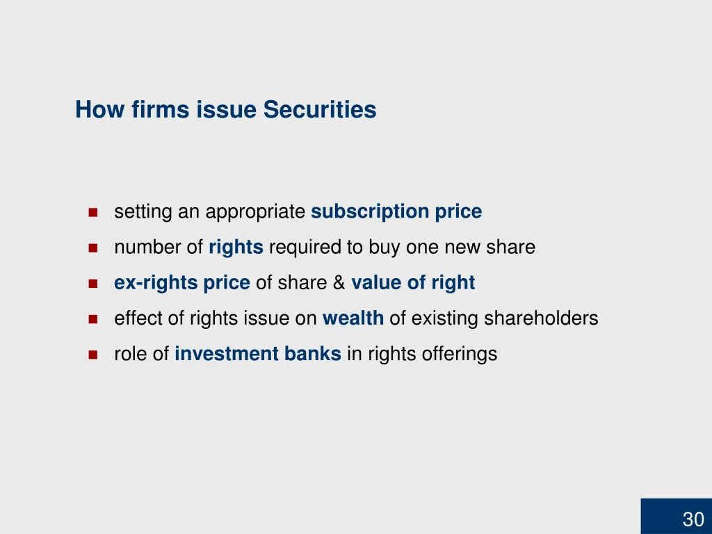 how firms issue securities 4