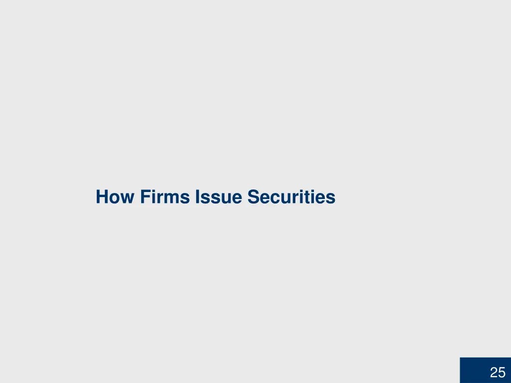 how firms issue securities