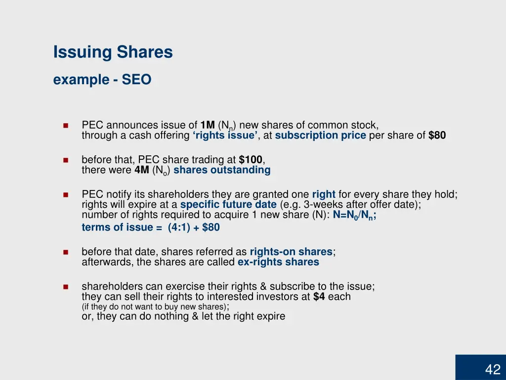 issuing shares