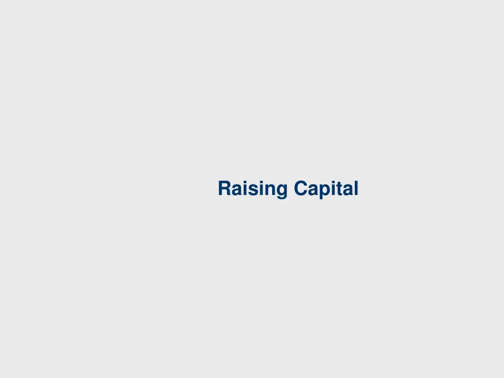 raising capital