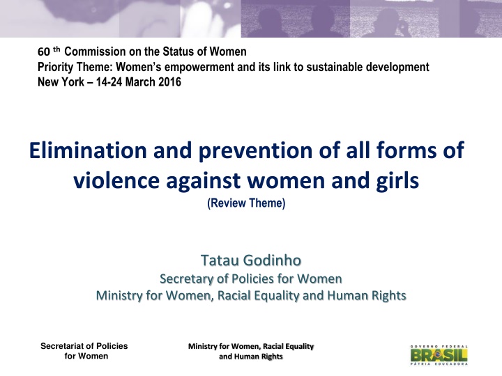 60 th commission on the status of women priority