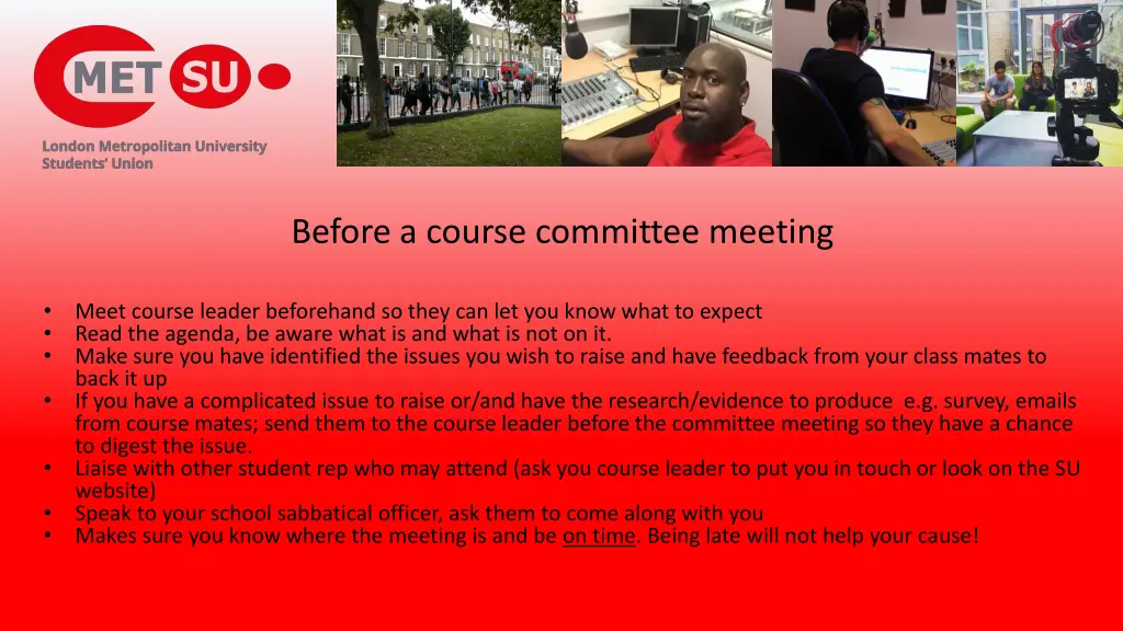 before a course committee meeting 1