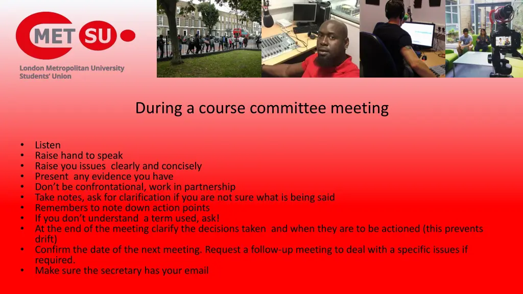 during a course committee meeting 1