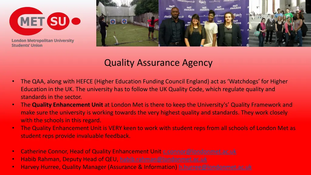 quality assurance agency