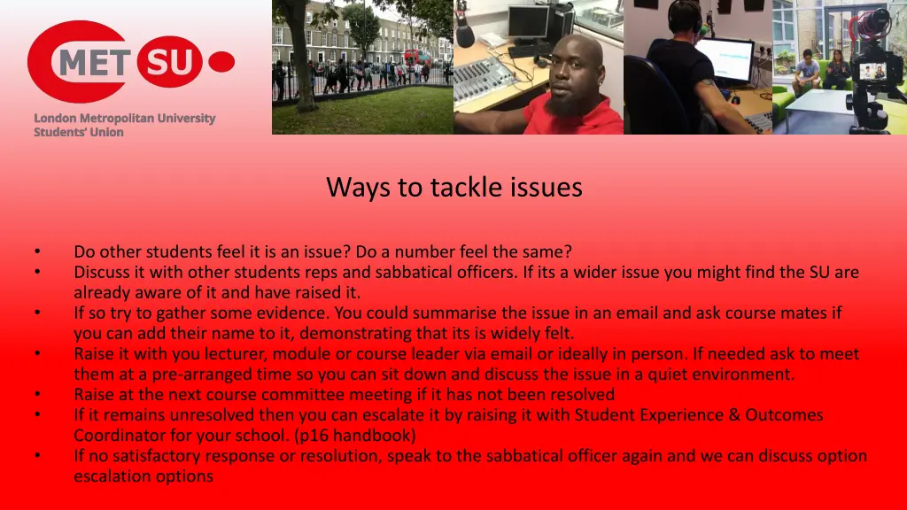 ways to tackle issues