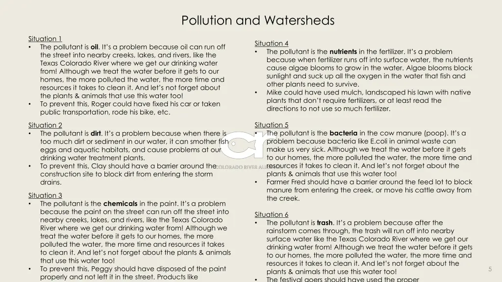 pollution and watersheds 1