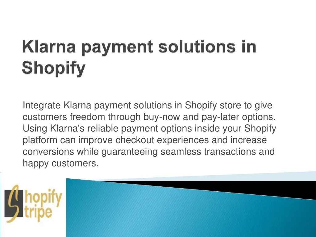 integrate klarna payment solutions in shopify