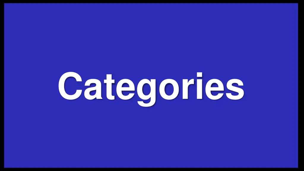 categories