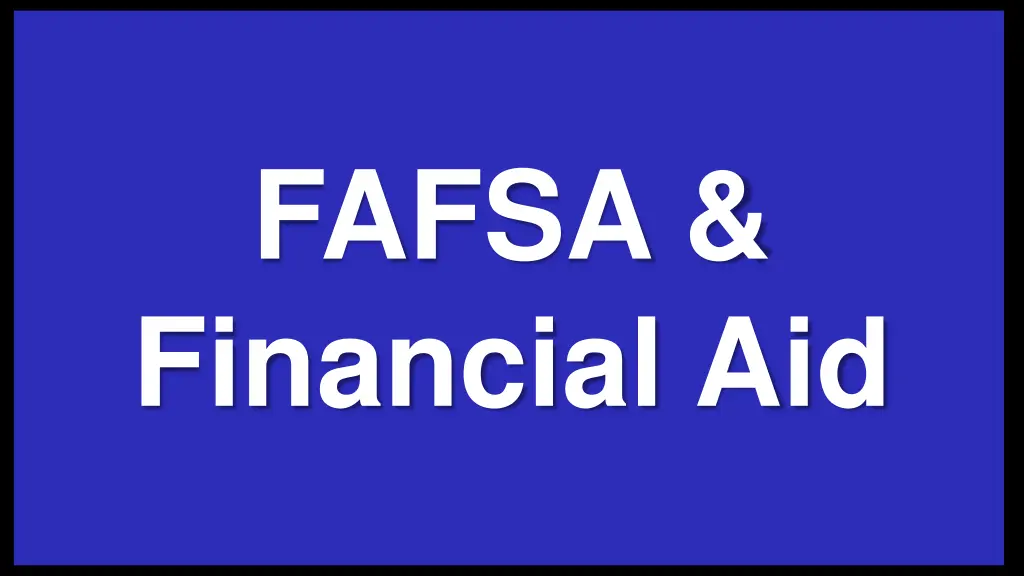 fafsa financial aid