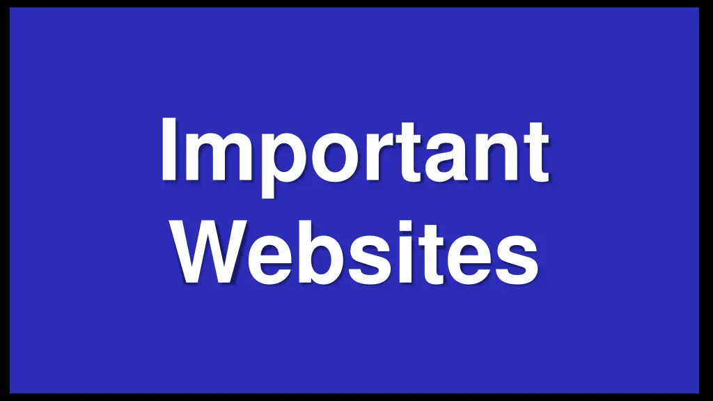 important websites