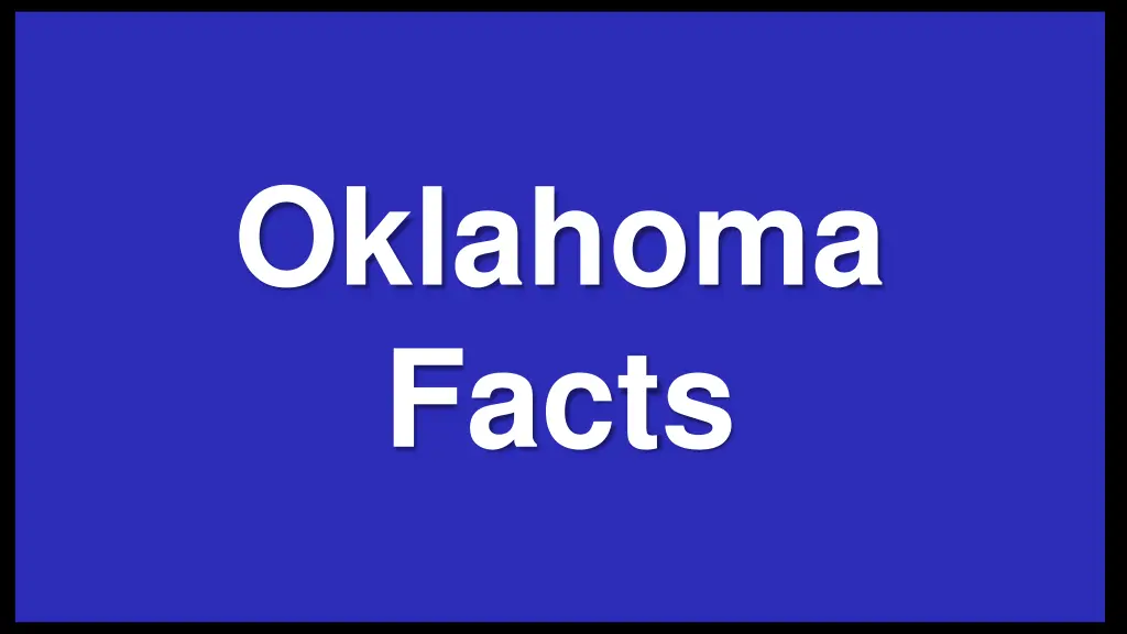 oklahoma facts