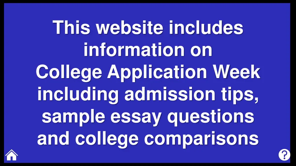 this website includes information on college