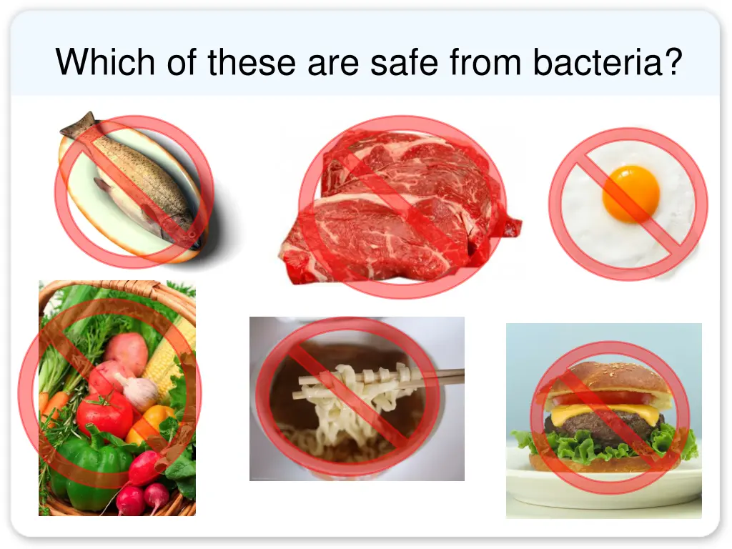 which of these are safe from bacteria