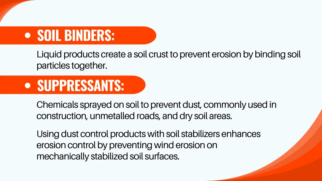 soil binders liquid products create a soil crust