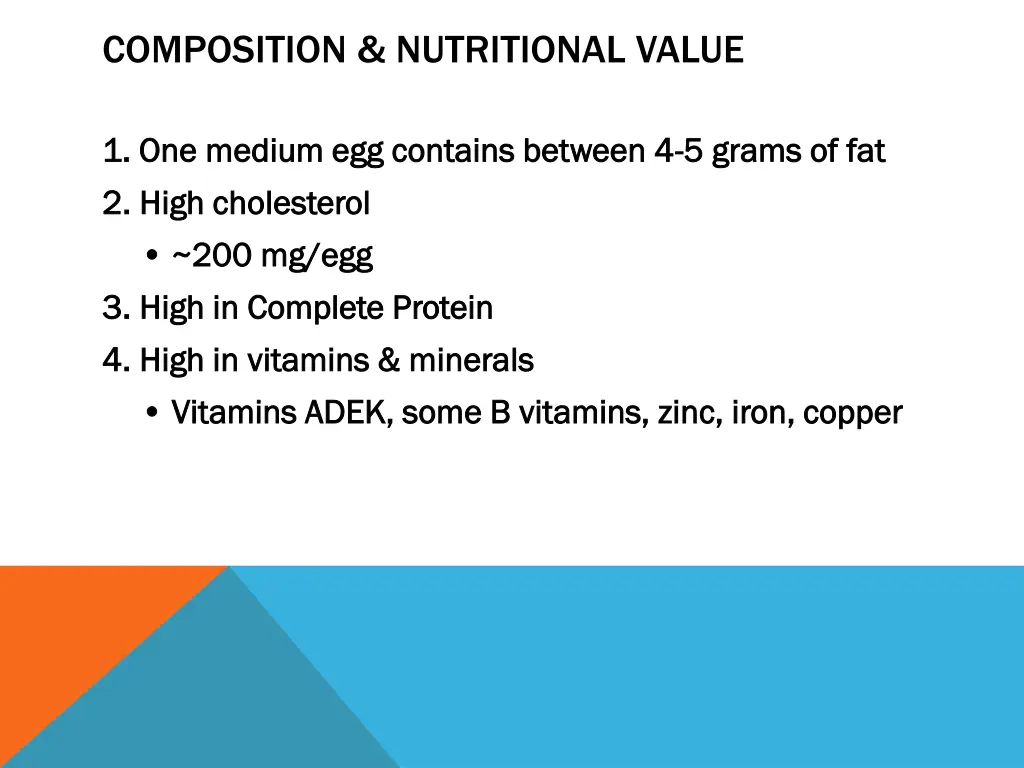 composition nutritional value