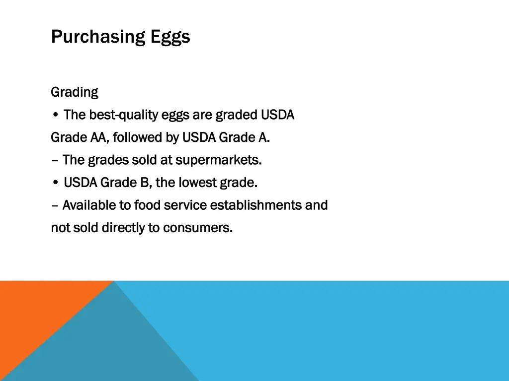 purchasing eggs