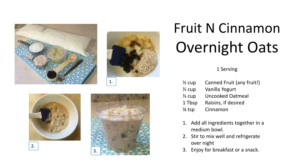 fruit n cinnamon overnight oats