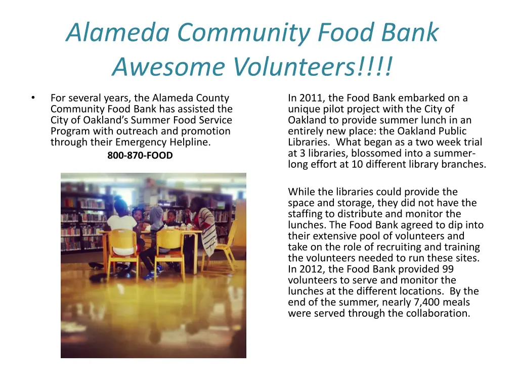 alameda community food bank awesome volunteers