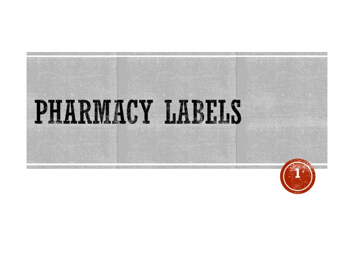 pharmacy labels