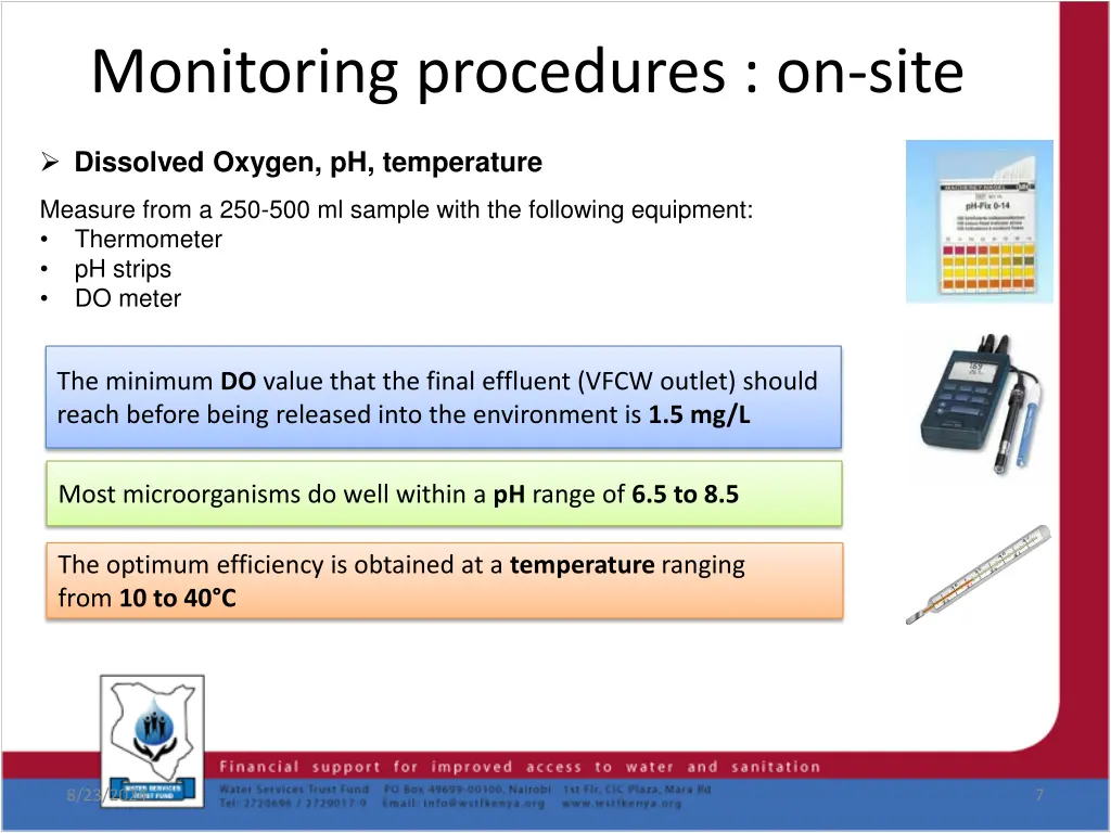 monitoring procedures on site 2