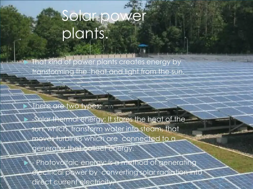 solar power plants