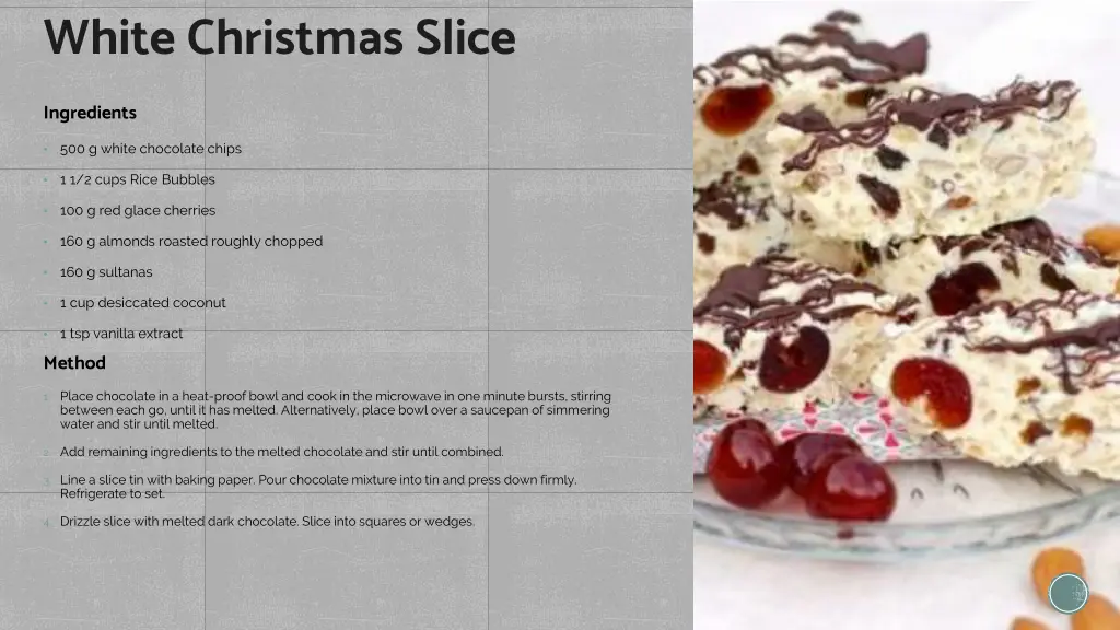 white christmas slice