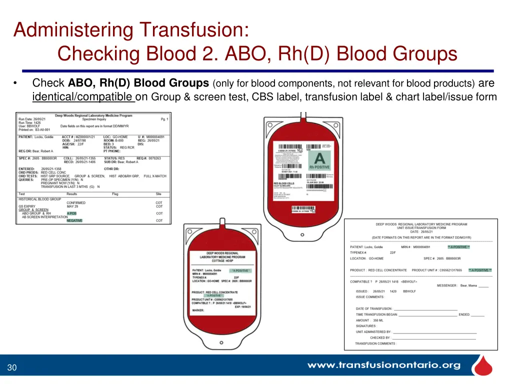 administering transfusion checking blood 2