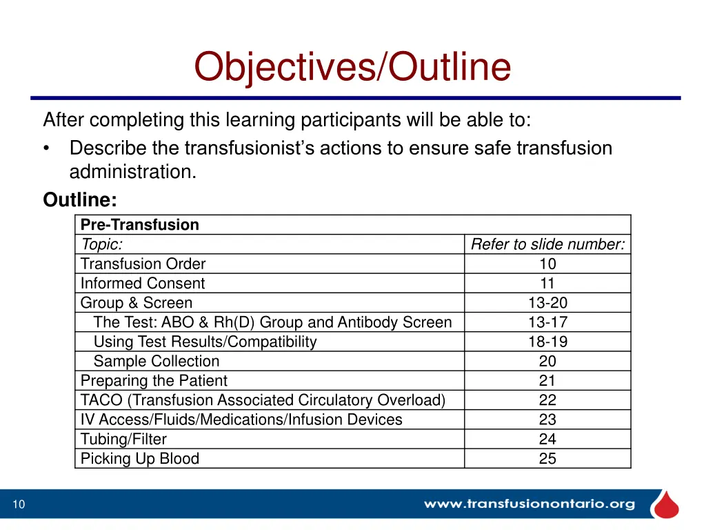 objectives outline 1