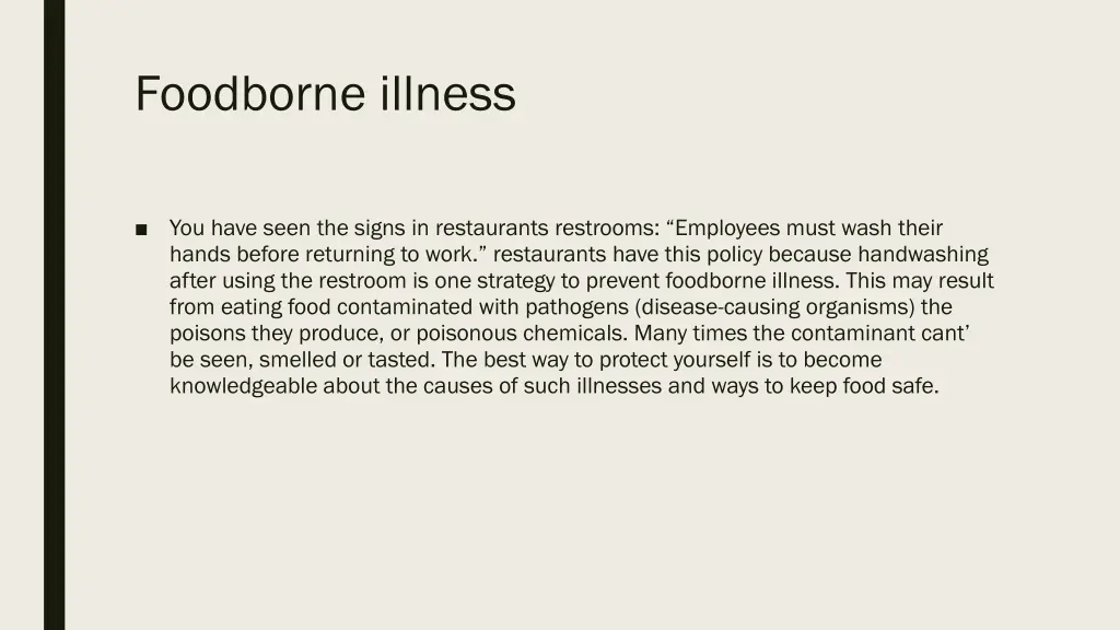 foodborne illness