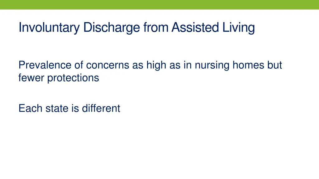 involuntary discharge from assisted living