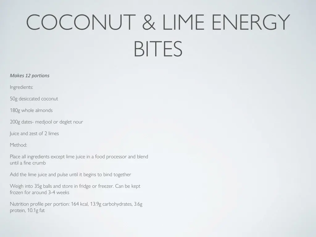 coconut lime energy bites