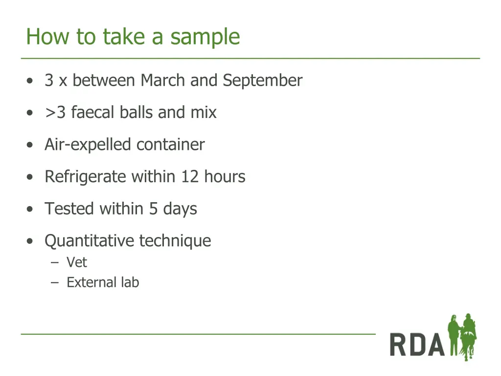 how to take a sample