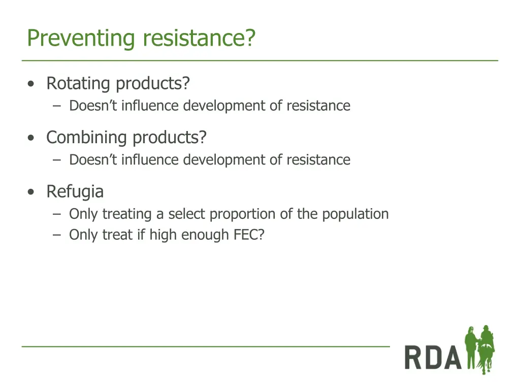 preventing resistance