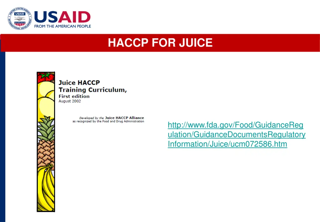 haccp for juice