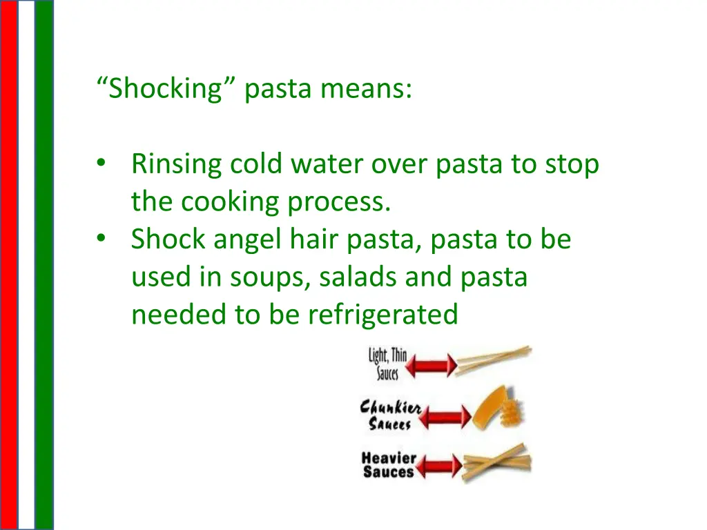 shocking pasta means