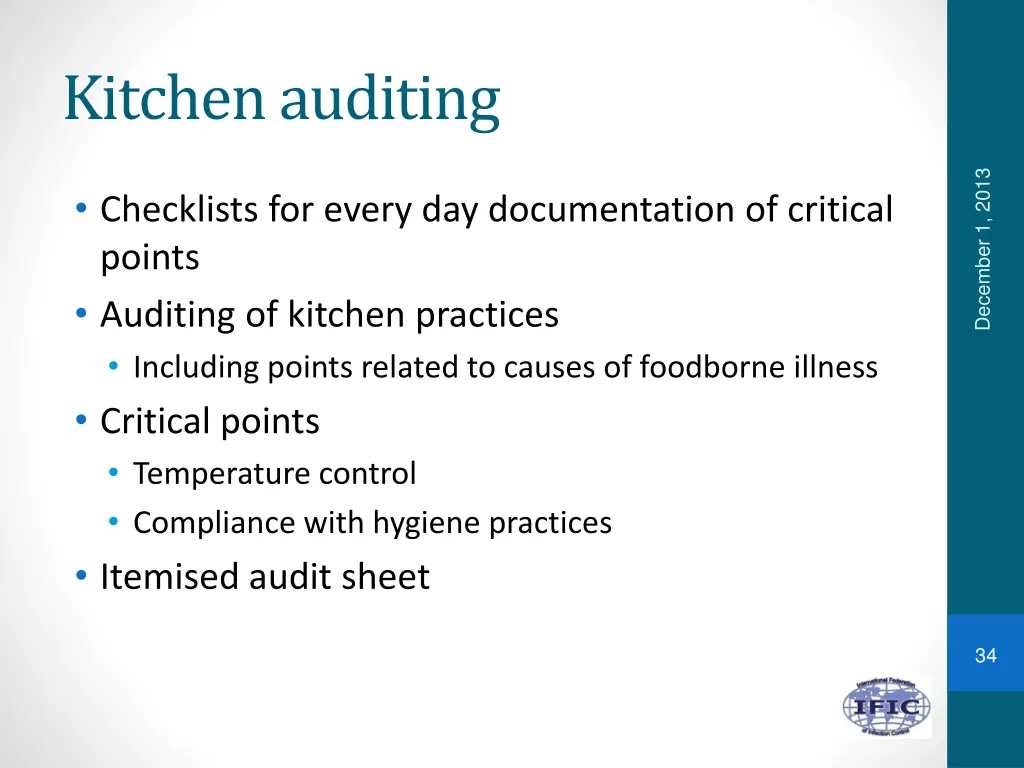 kitchen auditing