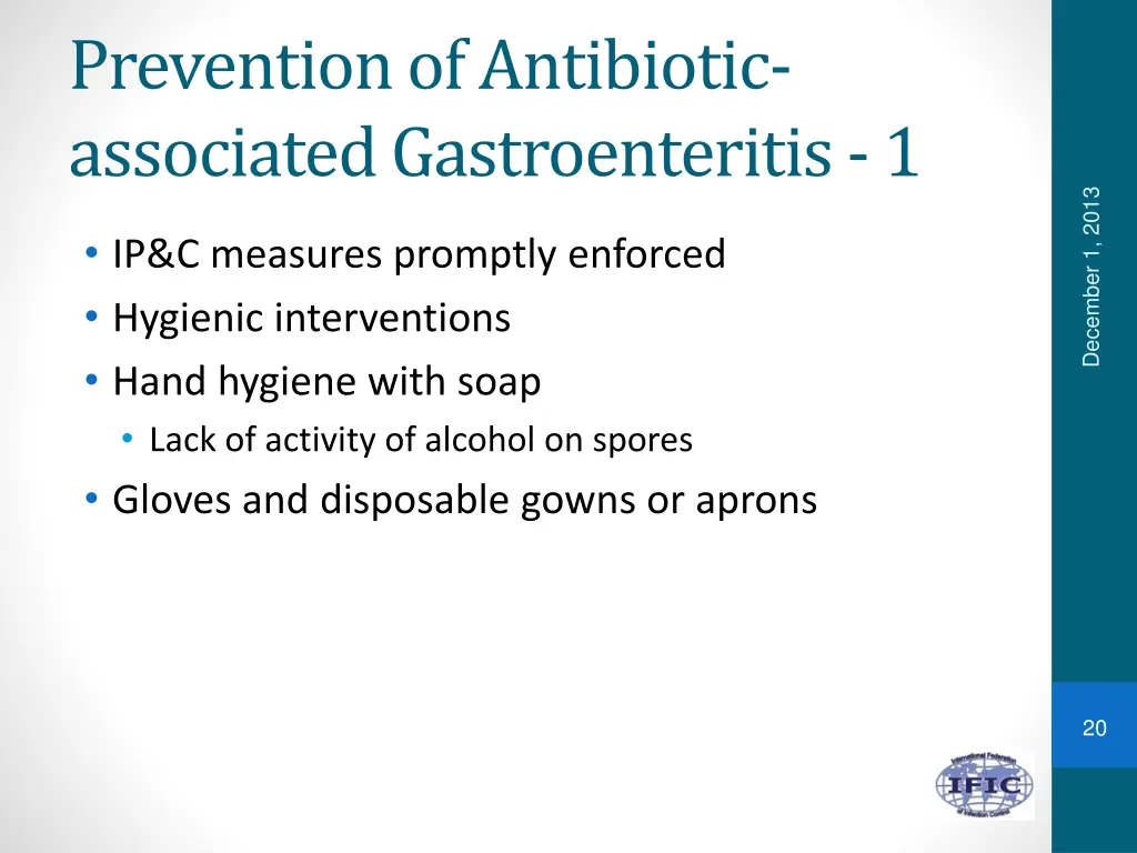 prevention of antibiotic associated