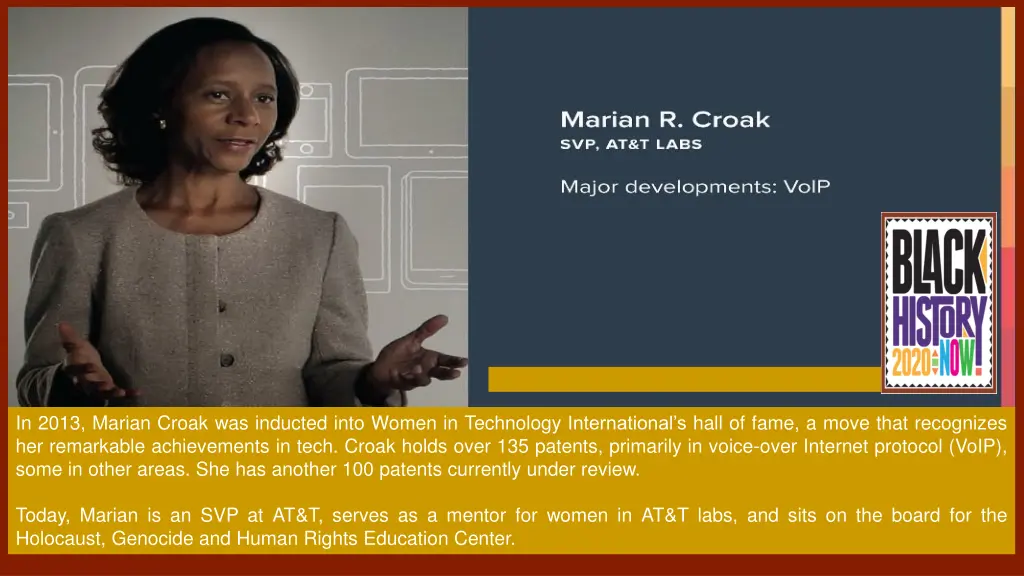 in 2013 marian croak was inducted into women