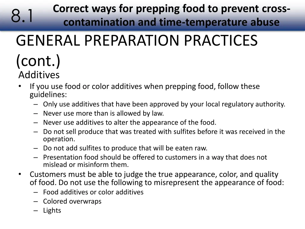 correct ways for prepping food to prevent cross 1