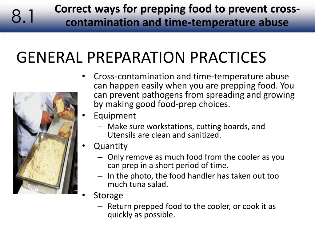 correct ways for prepping food to prevent cross