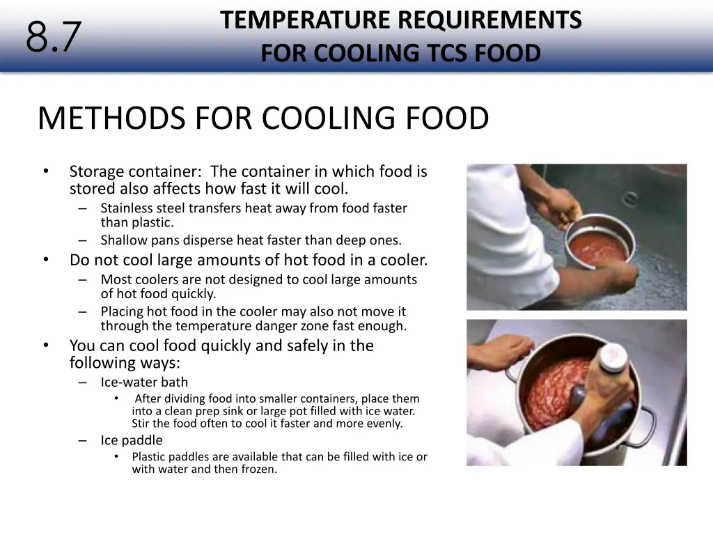 temperature requirements for cooling tcs food 3