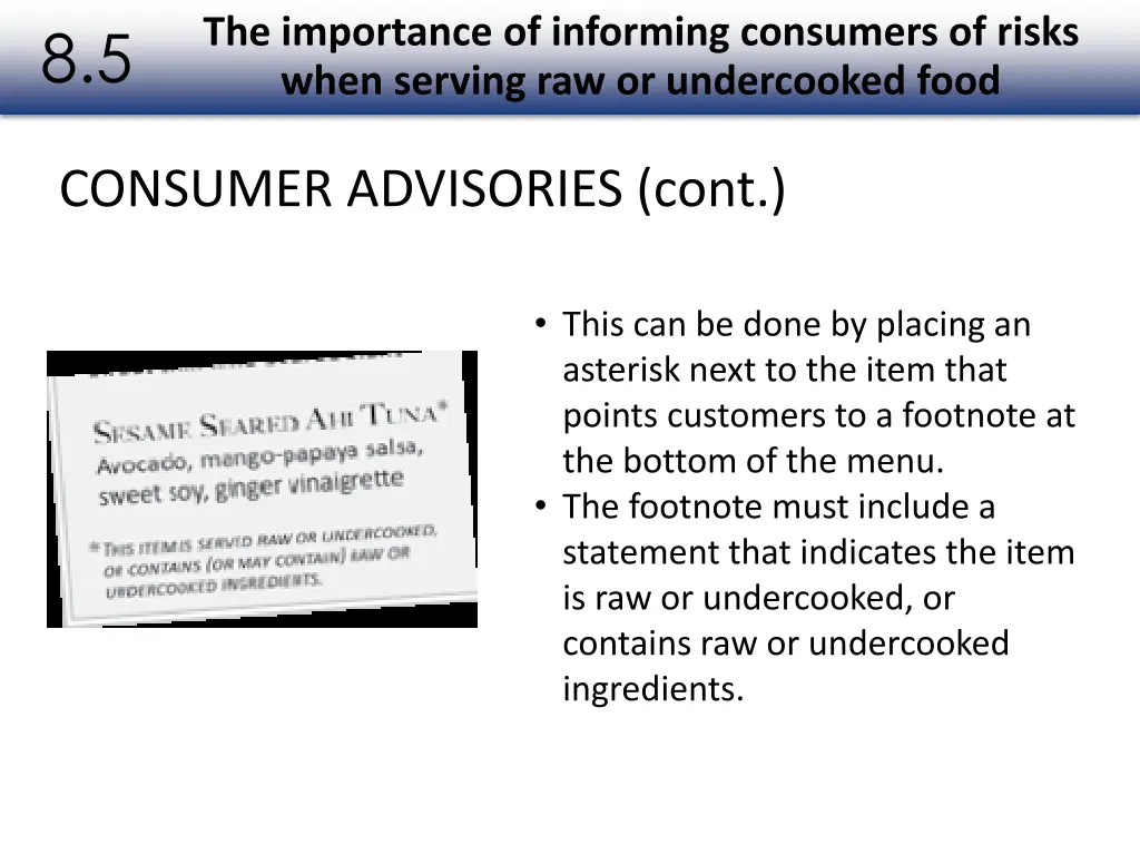 the importance of informing consumers of risks 1