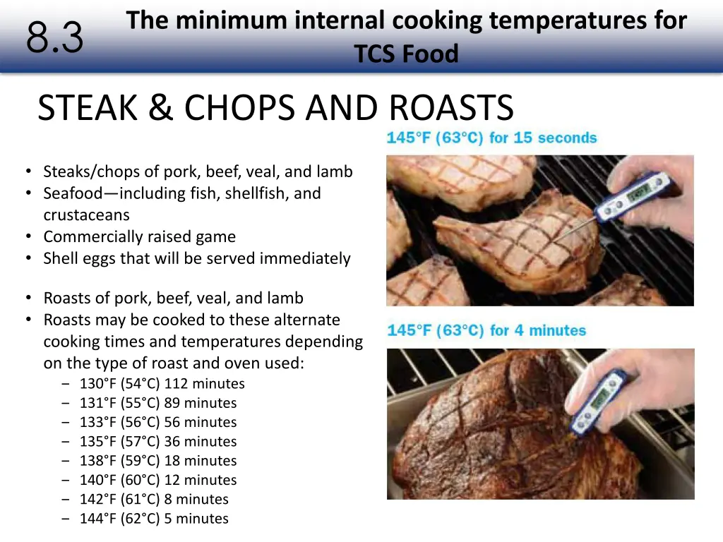 the minimum internal cooking temperatures 2