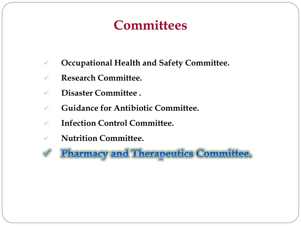 committees