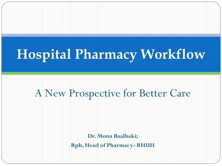 hospital pharmacy workflow