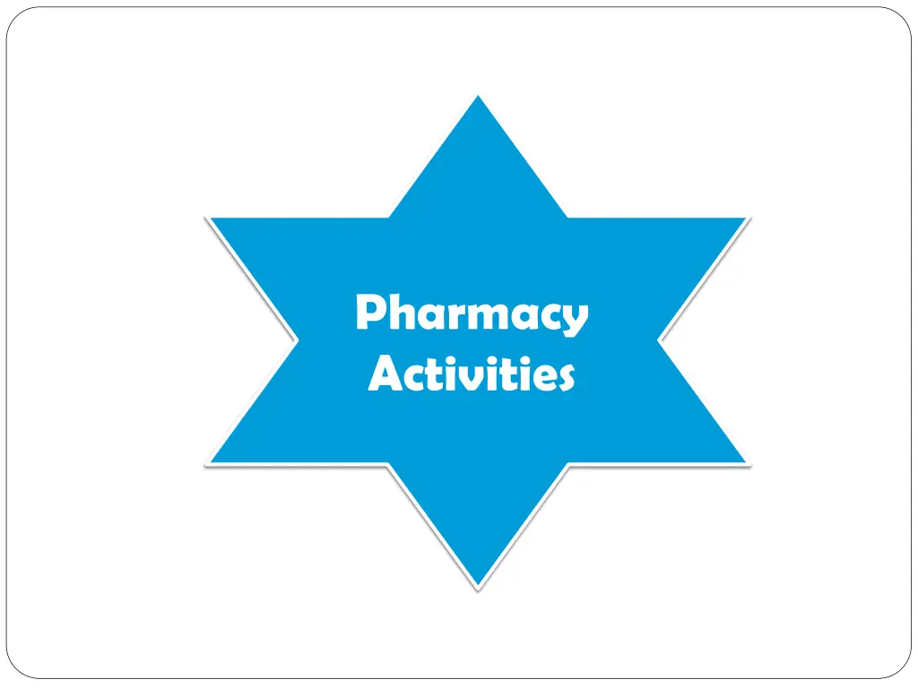 pharmacy activities