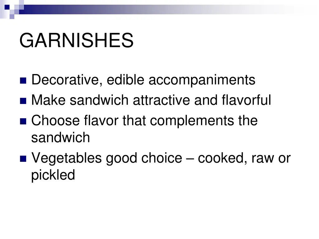 garnishes