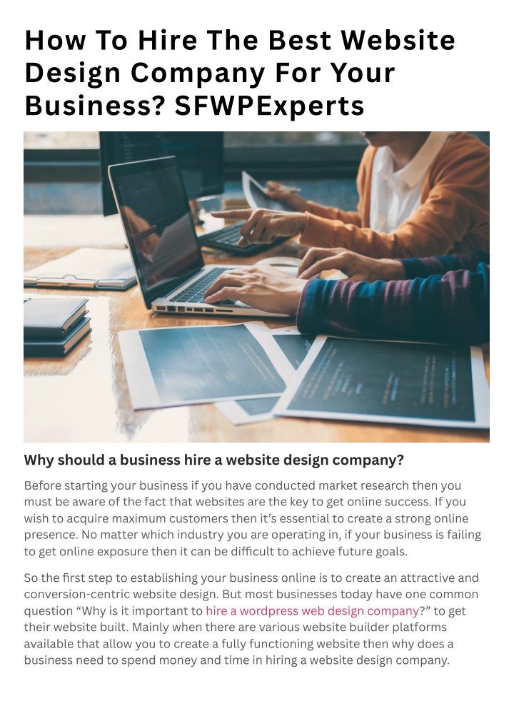 how to hire the best website design company